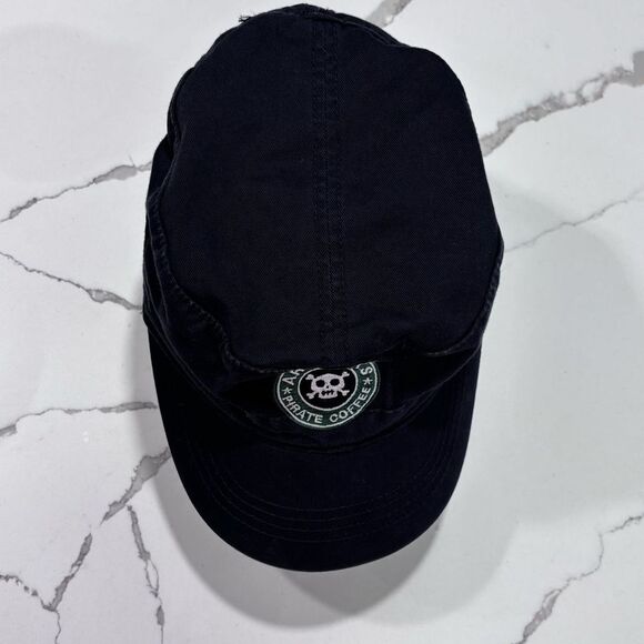 Starbucks Mashup Aarbucks Pirate Coffee‎ Black Adjustable Hat Baseball Cap - Picture 6 of 10